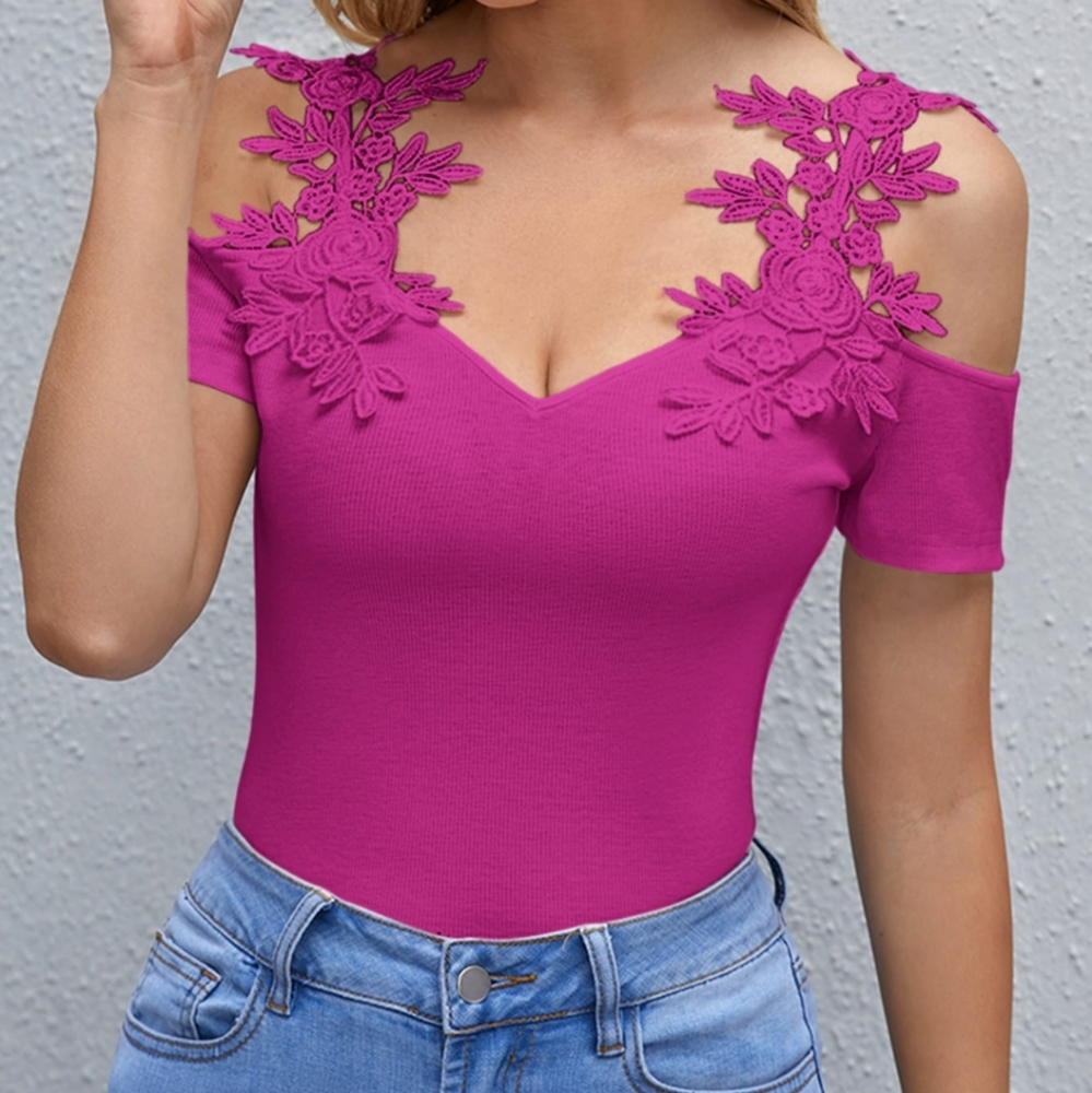 Purple off the shoulder shirt